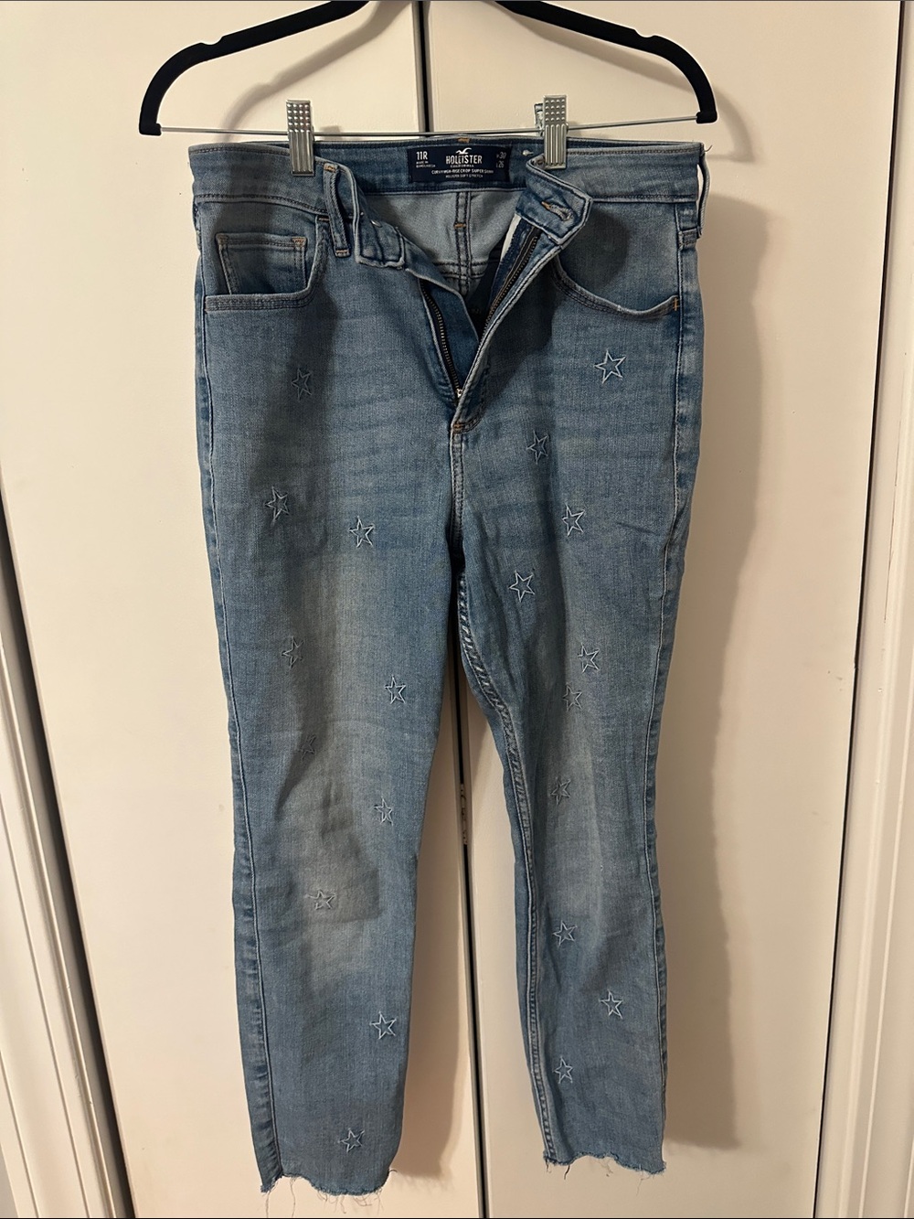 Hollister Light Wash Skinny Jeans with Star Stitching